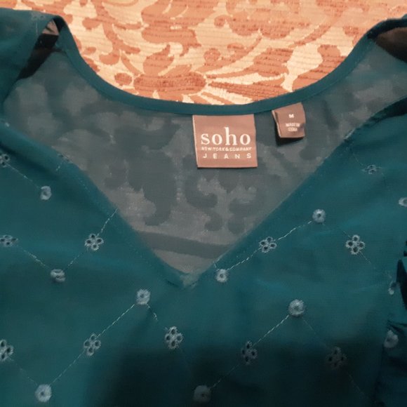 NY& Co Turquoise Top M NWOT - Picture 4 of 5